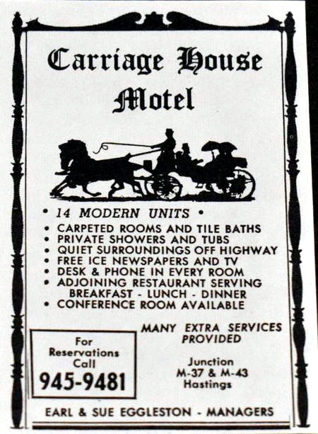 Carriage House Dining Room (Carriage House Motel) - Print Ad (newer photo)